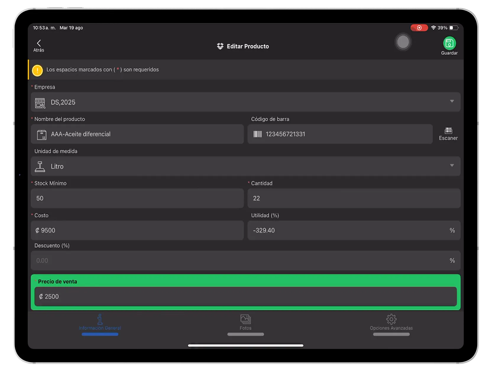 Detalles del Producto
