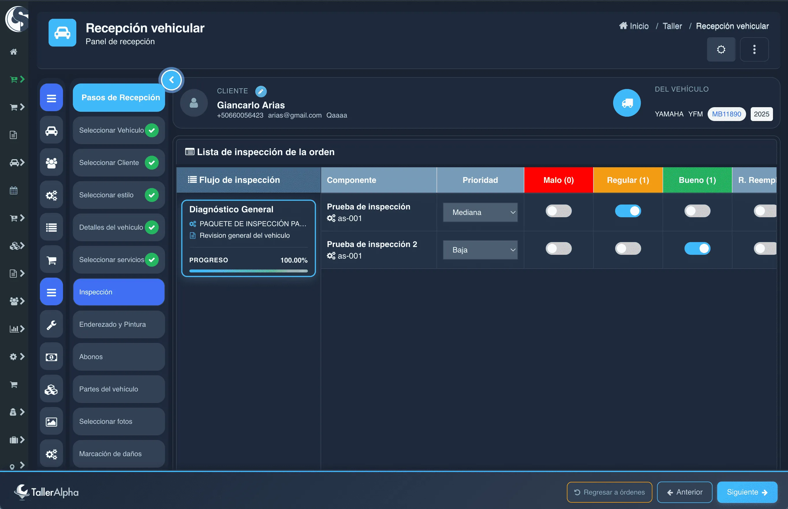 Lista de Inspección